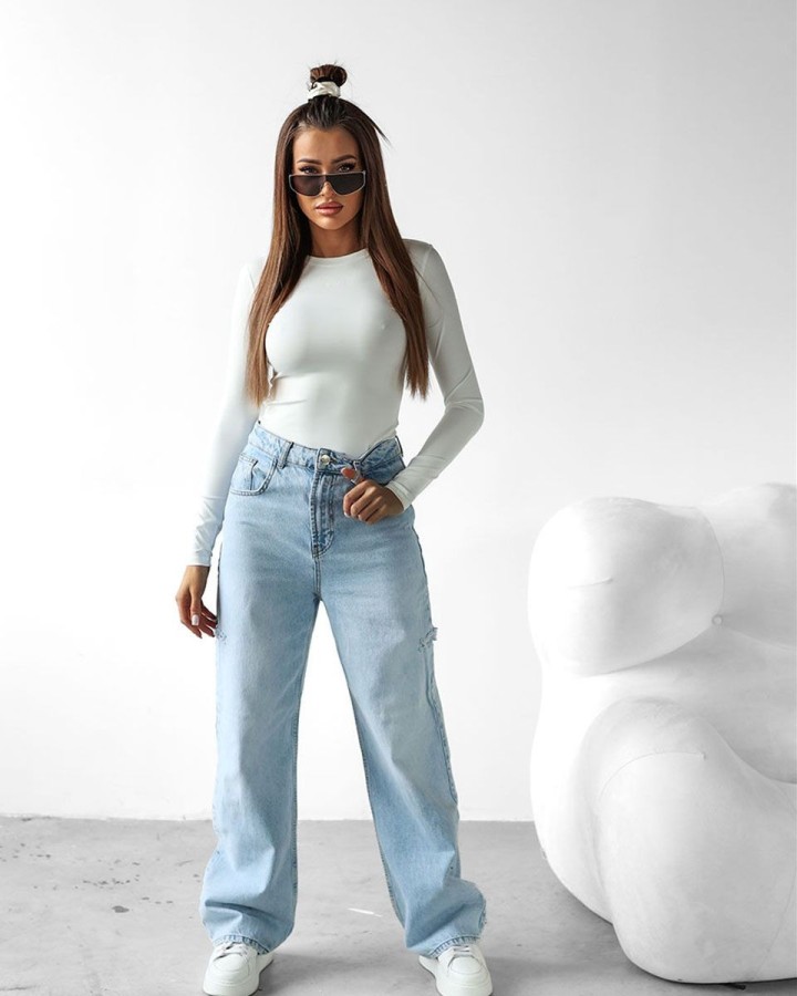 Bluzka damska OLAVOGA BASIT 2025 ecru - FashionPlace - 2