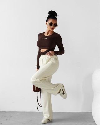 Bluzka damska OLAVOGA ROSETT 2025 brąz - FashionPlace - 1