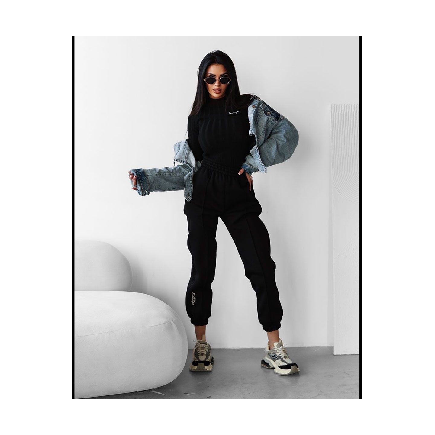 Sweter damski OLAVOGA PIPER 2025 czerń - FashionPlace - 3