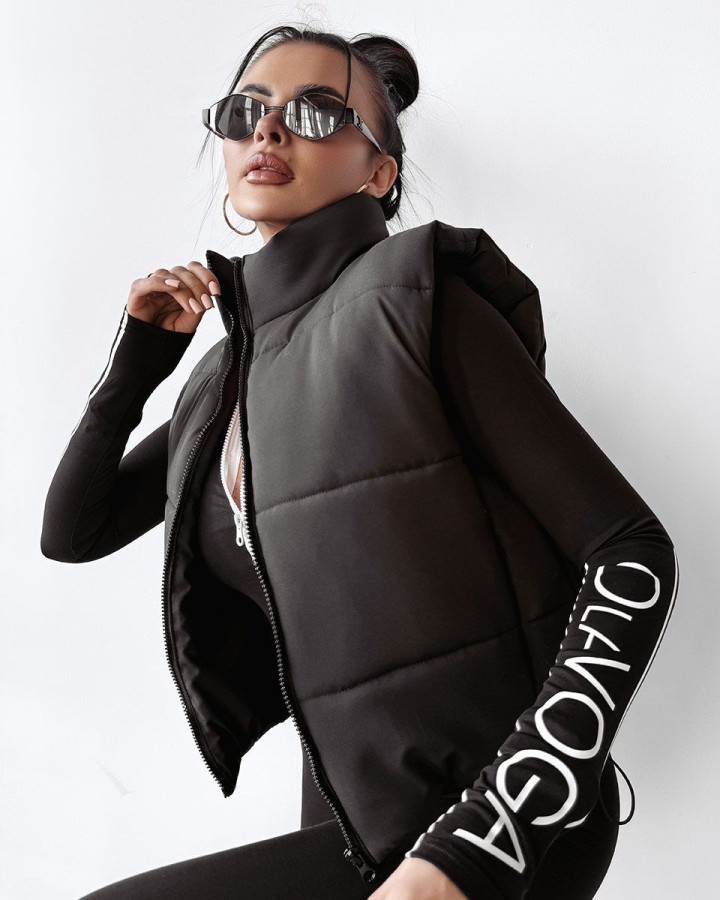 Kamizelka damska OLAVOGA ARLOS 2025 czerń - FashionPlace - 2