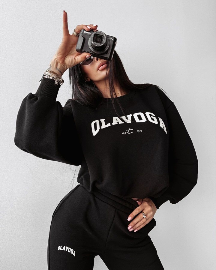 Komplet damski OLAVOGA PLETTO 2025 czerń - FashionPlace - 4