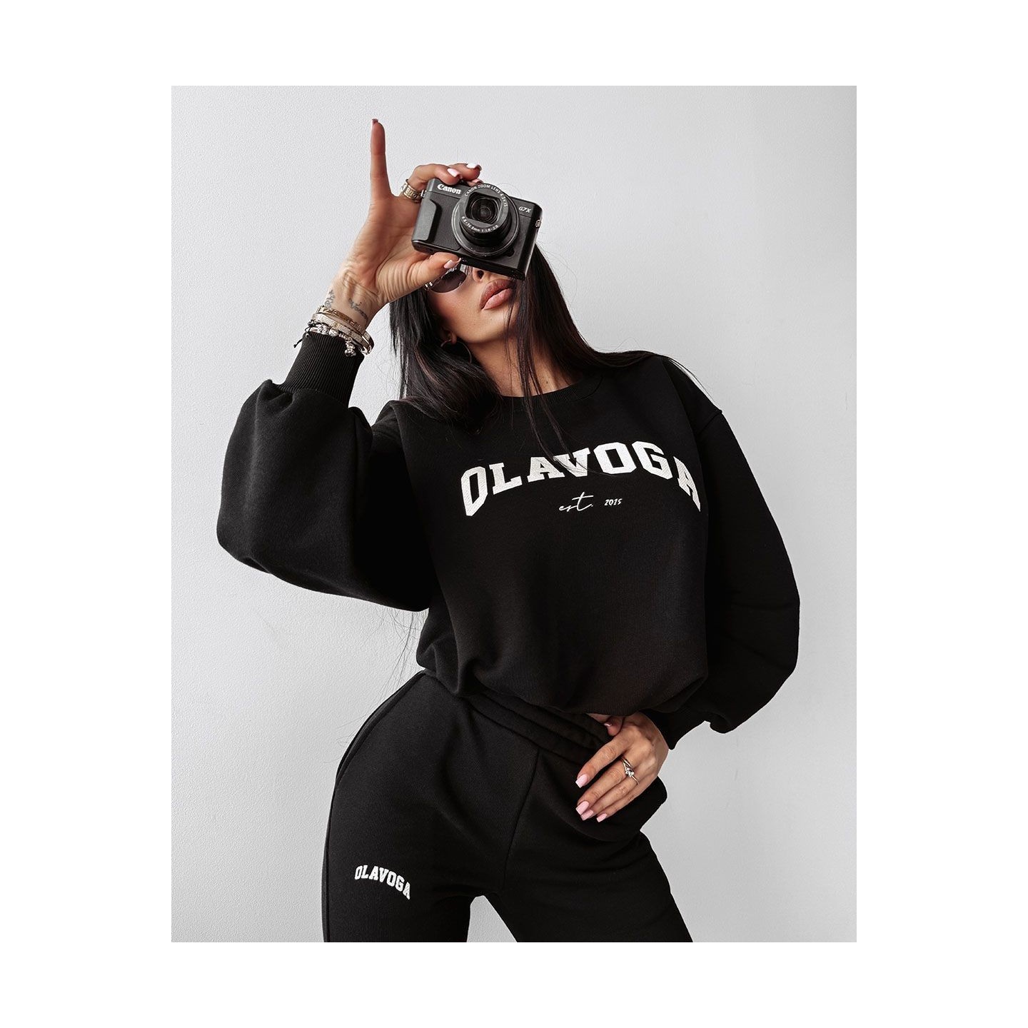 Komplet damski OLAVOGA PLETTO 2025 czerń - FashionPlace - 4