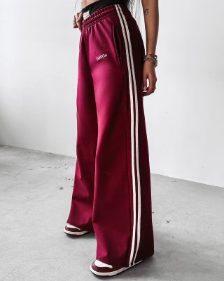 Spodnie damskie OLAVOGA ANDRA 2025 bordo - FashionPlace - 1