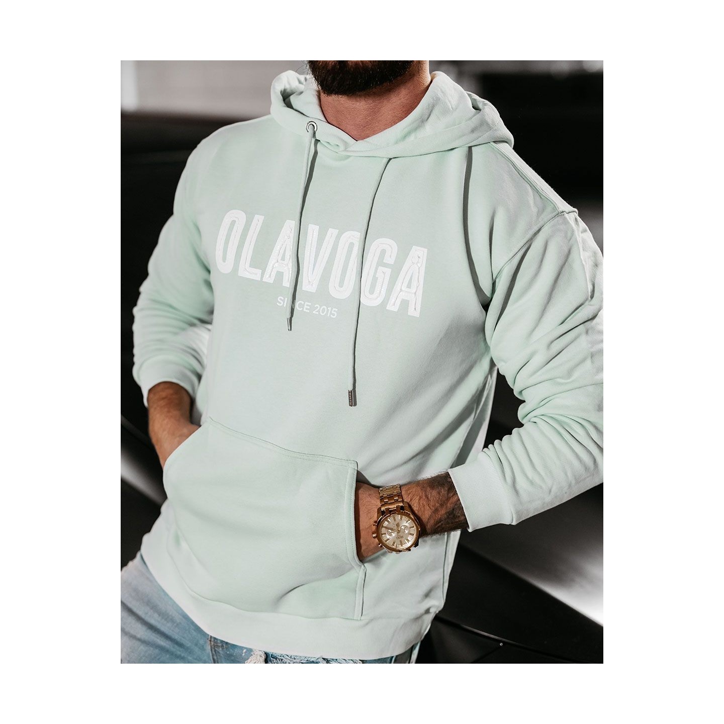 Bluza męska OLAVOGA COLD 2025 mięta - FashionPlace - 2