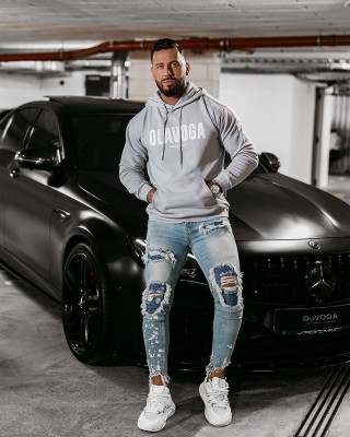 Bluza męska OLAVOGA COLD 2025 szara - FashionPlace - 1