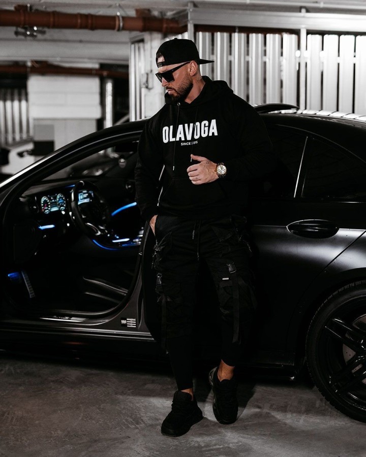 Bluza męska OLAVOGA COLD 2025 czerń - FashionPlace - 1