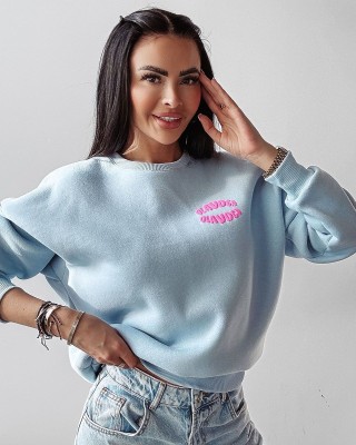 Bluza damska OLAVOGA MUTTI 2025 błękit - FashionPlace - 1