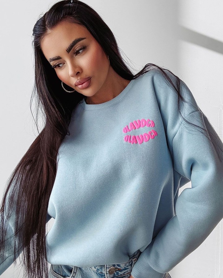 Bluza damska OLAVOGA MUTTI 2025 błękit - FashionPlace - 3