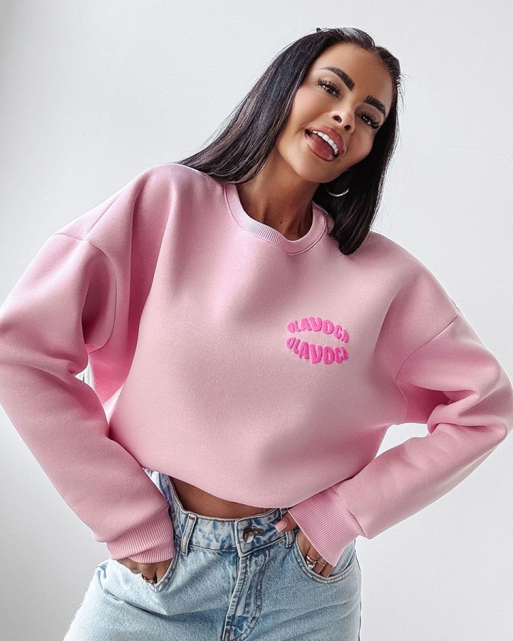 Bluza damska OLAVOGA MUTTI 2025 pudrowy róż - FashionPlace - 1