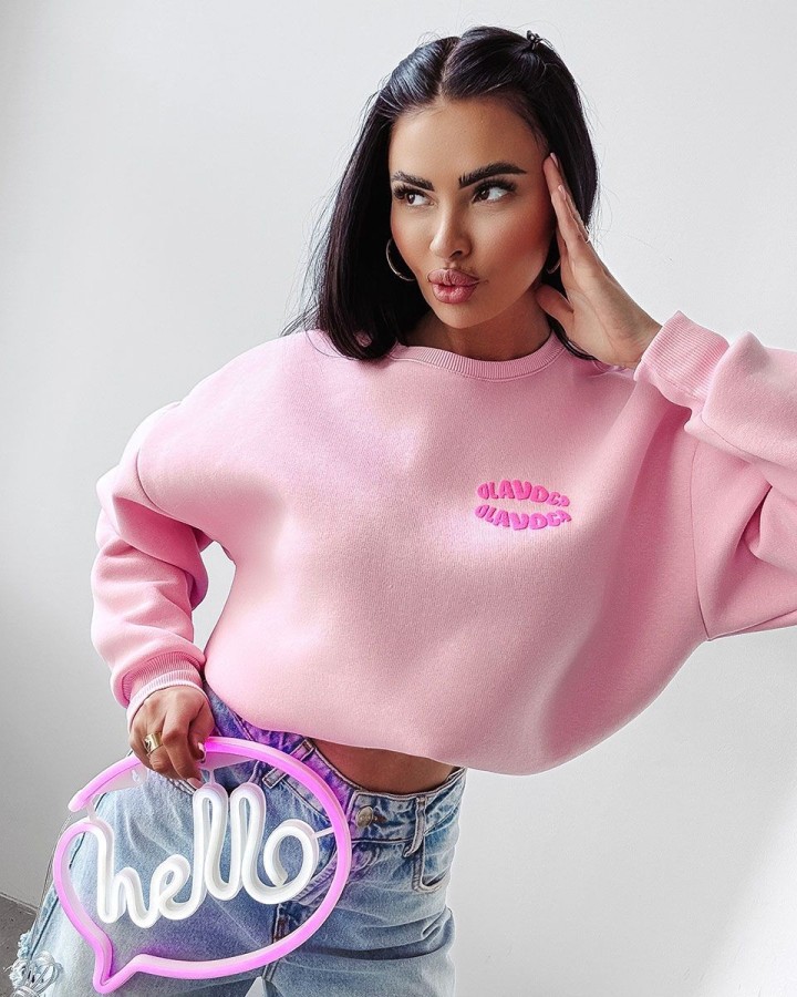 Bluza damska OLAVOGA MUTTI 2025 pudrowy róż - FashionPlace - 3