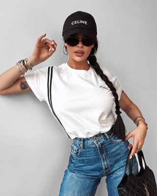 T-shirt damski OLAVOGA RISCE 2025 ecru - FashionPlace - 3