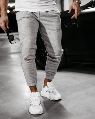 Spodnie męskie OLAVOGA DAINARU 2025 szare - FashionPlace - 1