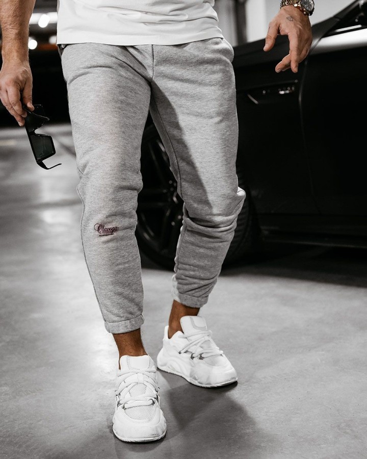 Spodnie męskie OLAVOGA DAINARU 2025 szare - FashionPlace - 1