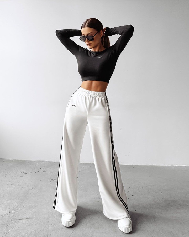 Spodnie damskie OLAVOGA DELINE 2025 ecru - FashionPlace - 1