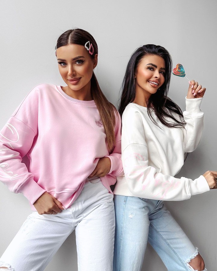 Bluza damska OLAVOGA SODA 2025 pudrowy róż - FashionPlace - 4