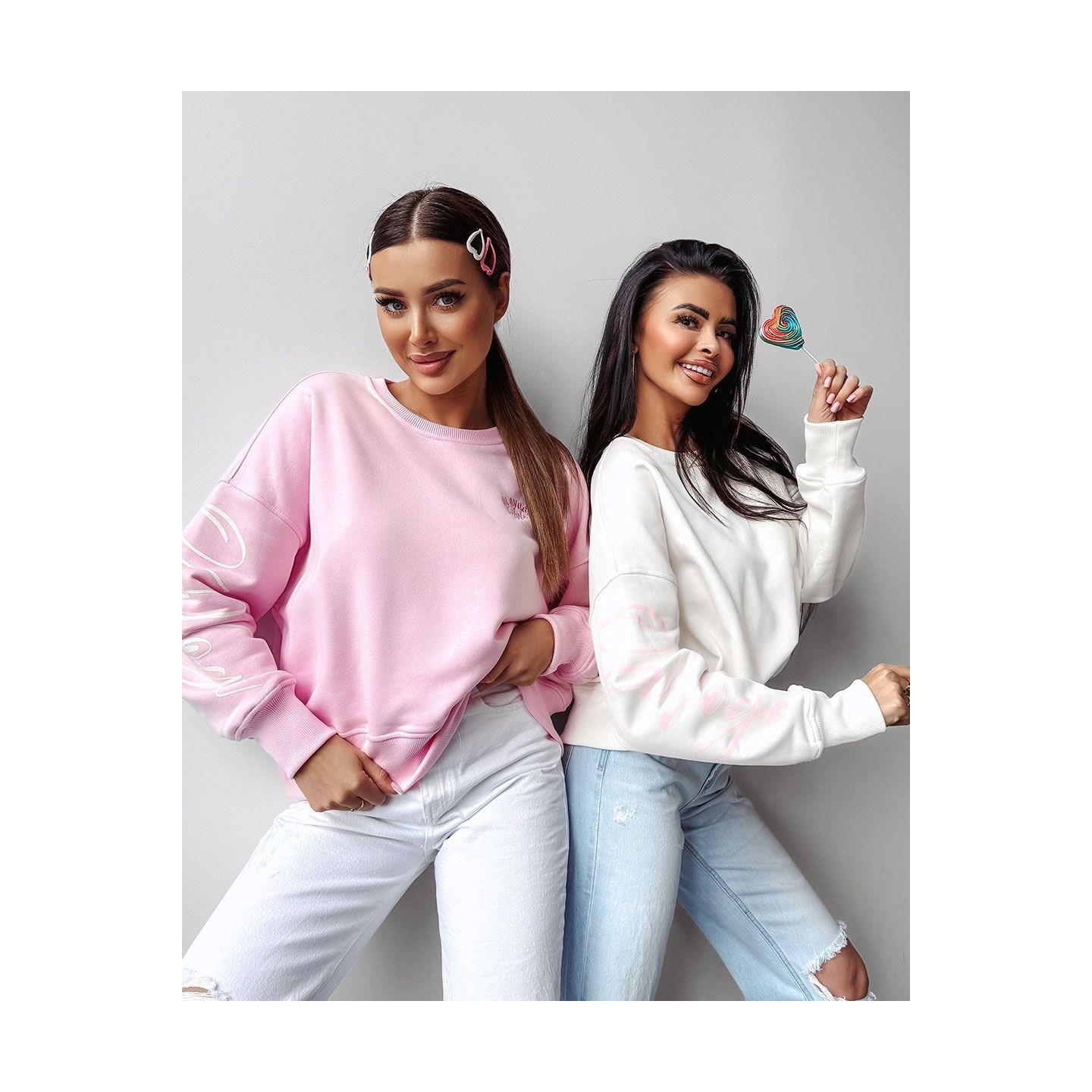 Bluza damska OLAVOGA SODA 2025 pudrowy róż - FashionPlace - 4
