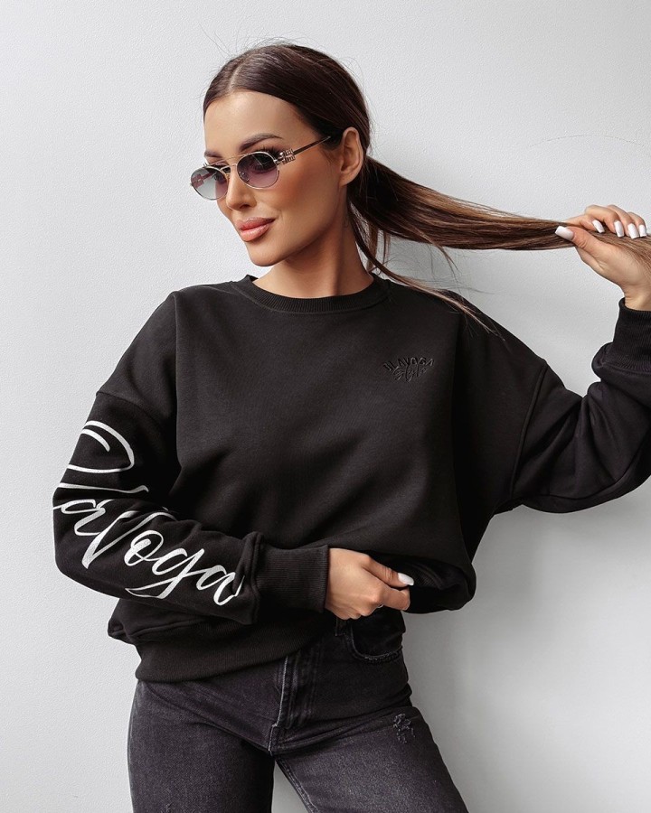 Bluza damska OLAVOGA SODA 2025 czerń - FashionPlace - 2