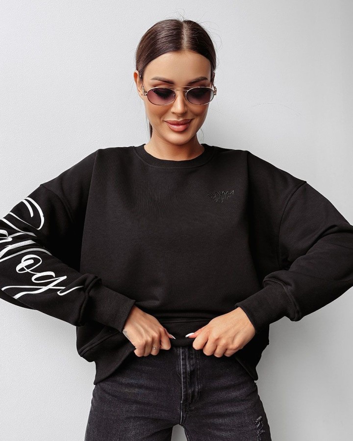 Bluza damska OLAVOGA SODA 2025 czerń - FashionPlace - 3