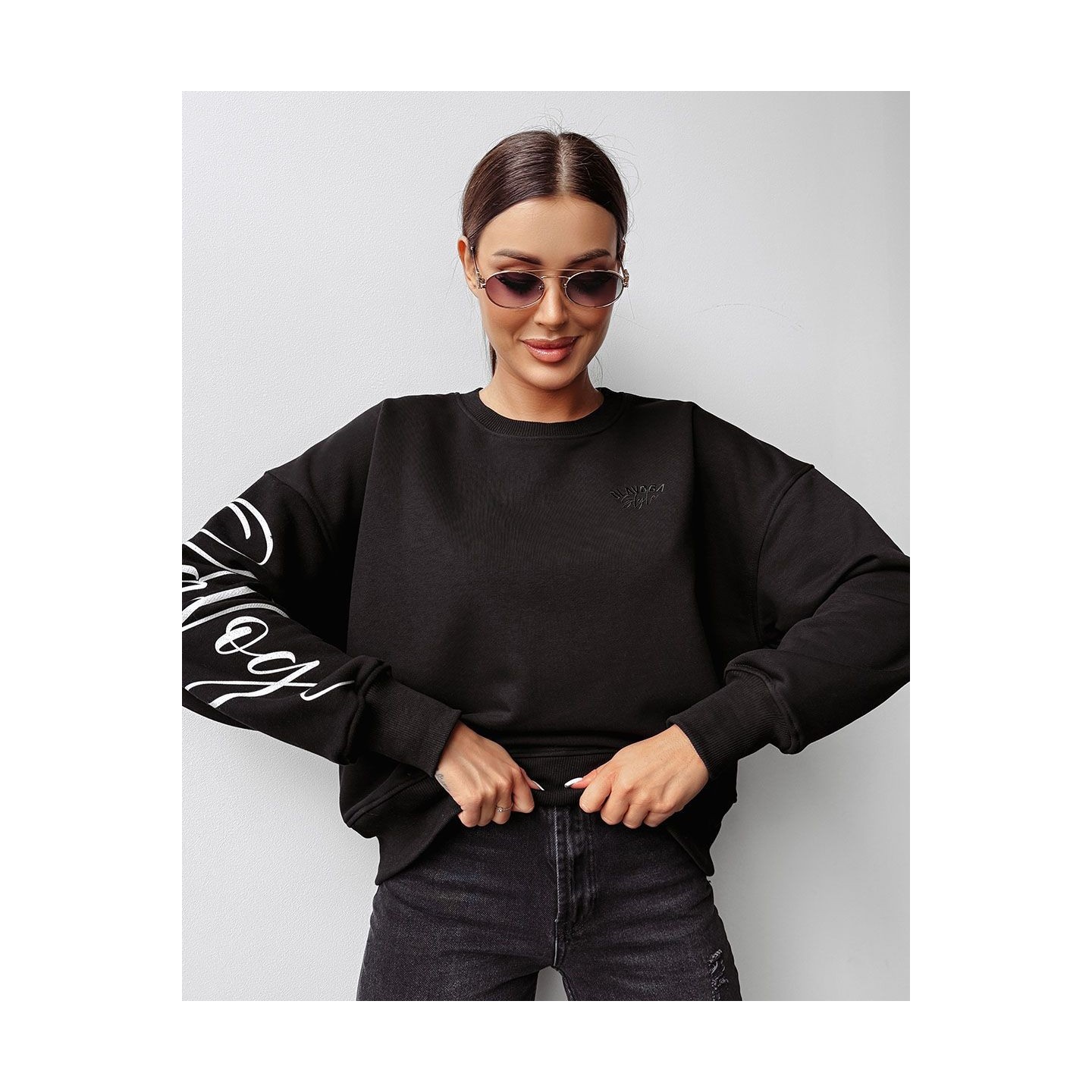 Bluza damska OLAVOGA SODA 2025 czerń - FashionPlace - 3