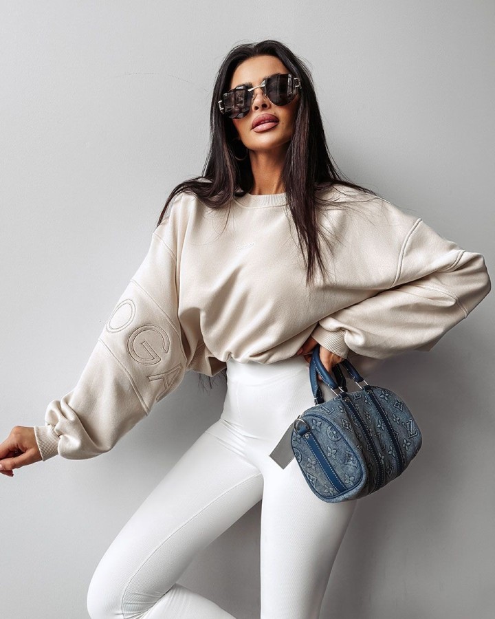 Bluza damska OLAVOGA MARKAZ 2025 beż - FashionPlace - 3