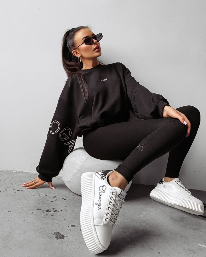 Bluza damska OLAVOGA MARKAZ 2025 czerń - FashionPlace - 3