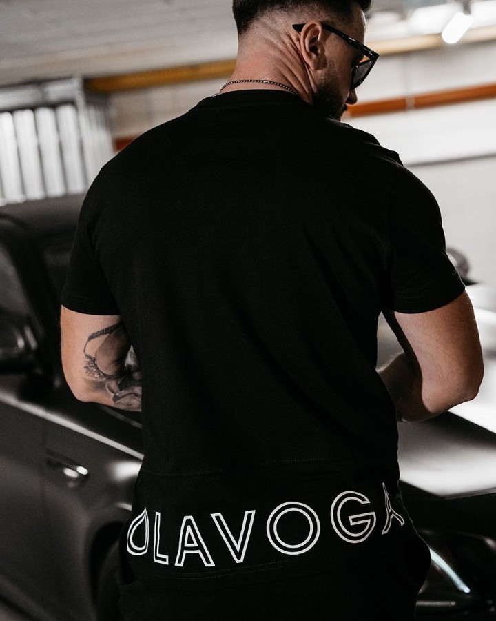 T-shirt męski OLAVOGA DARK MODE 2025 czerń - FashionPlace - 2