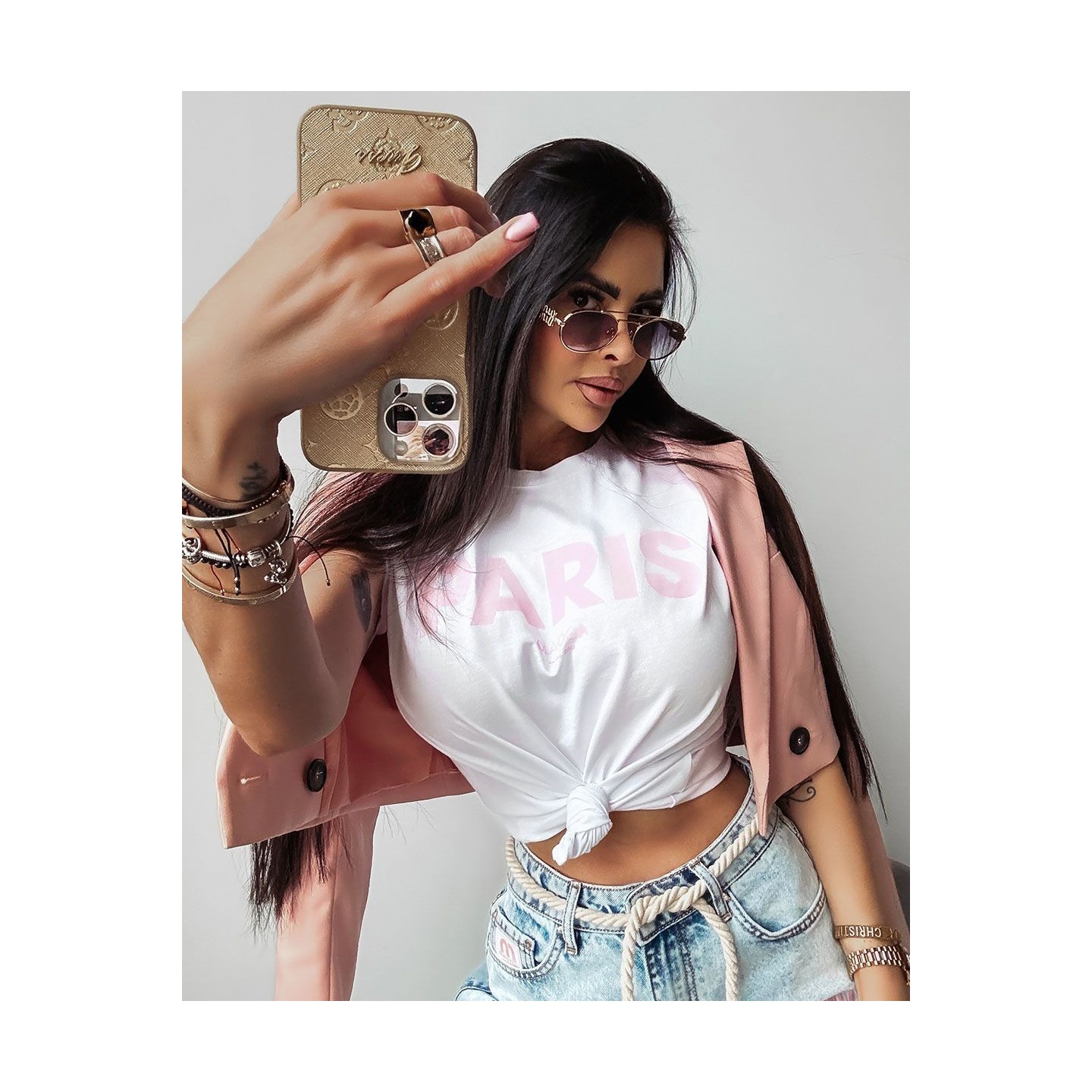 T-shirt damski OLAVOGA NANTE 2025 ecru - FashionPlace - 3