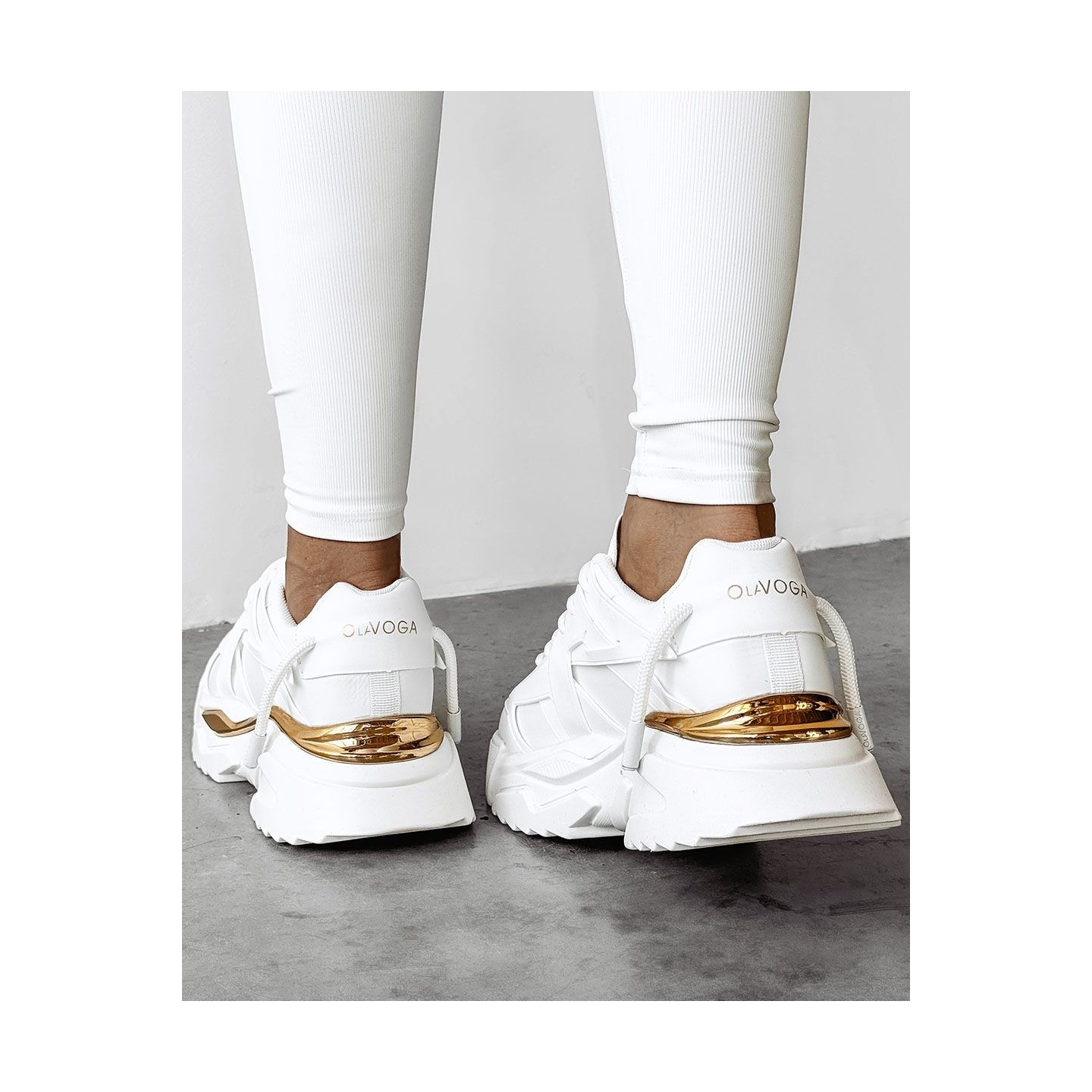 Buty damskie OLAVOGA SHINE 2024 ecru - FashionPlace - 4