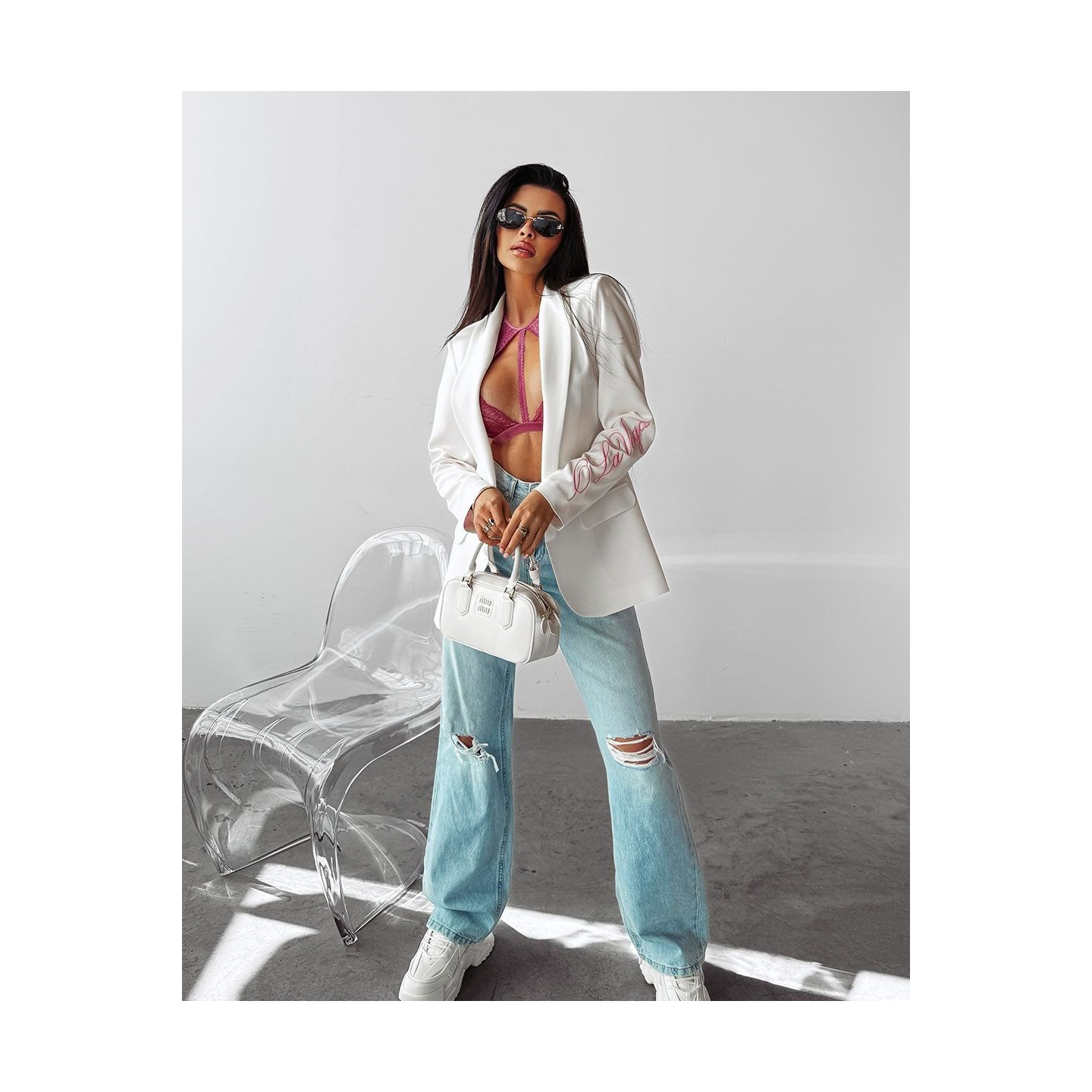Marynarka damska OLAVOGA MARTINI 2025 ecru - FashionPlace - 3