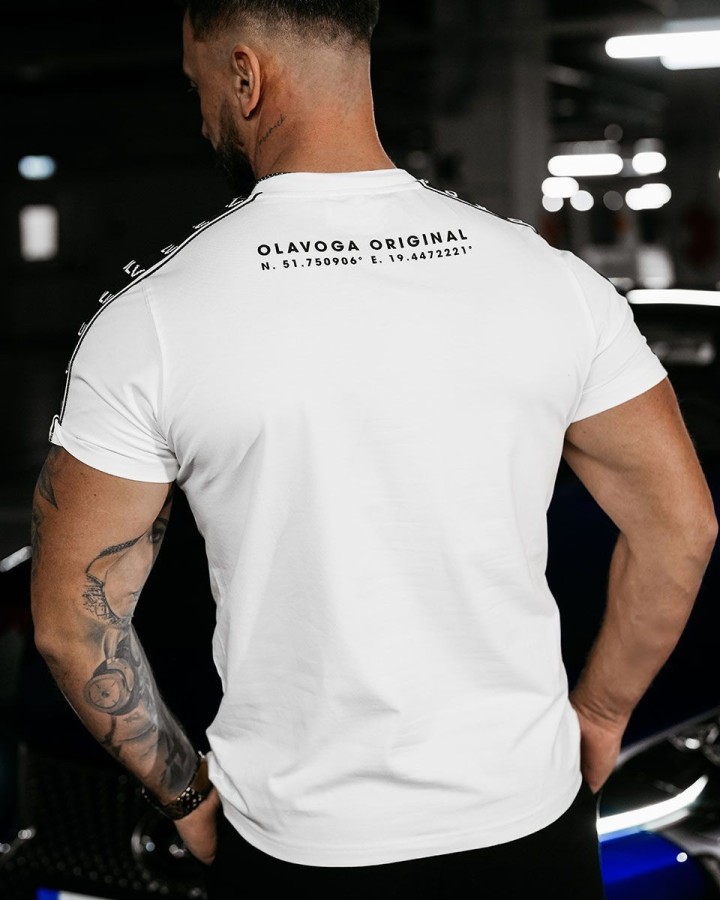 T-shirt męski OLAVOGA WIRED 2025 ecru - FashionPlace - 3
