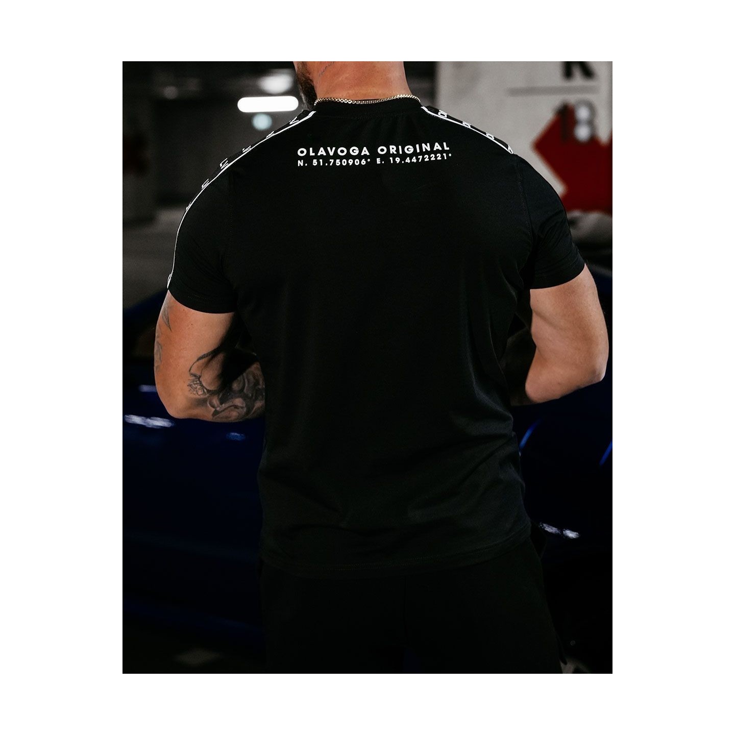 T-shirt męski OLAVOGA WIRED 2025 czerń - FashionPlace - 3