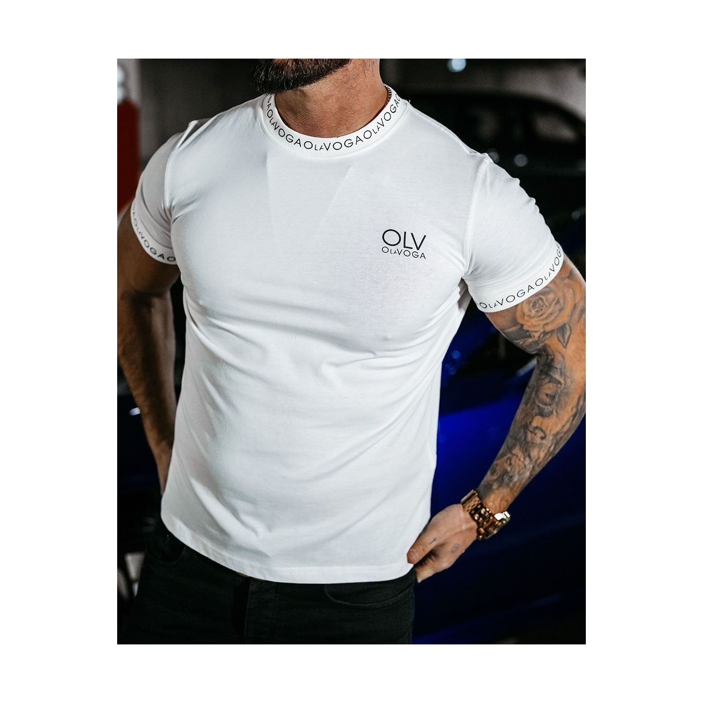 T-shirt męski OLAVOGA CAPTAIN 2025 ecru - FashionPlace - 2