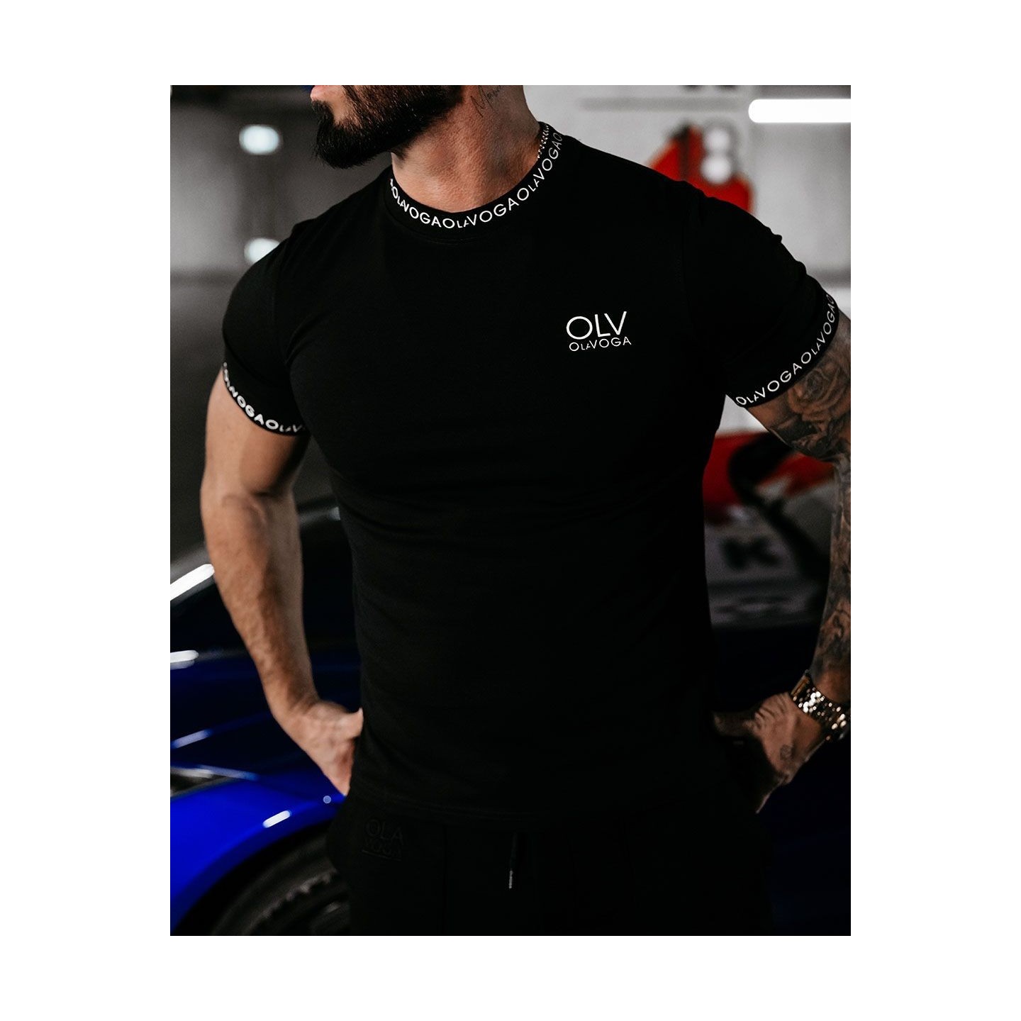 T-shirt męski OLAVOGA CAPTAIN 2025 czerń - FashionPlace - 2