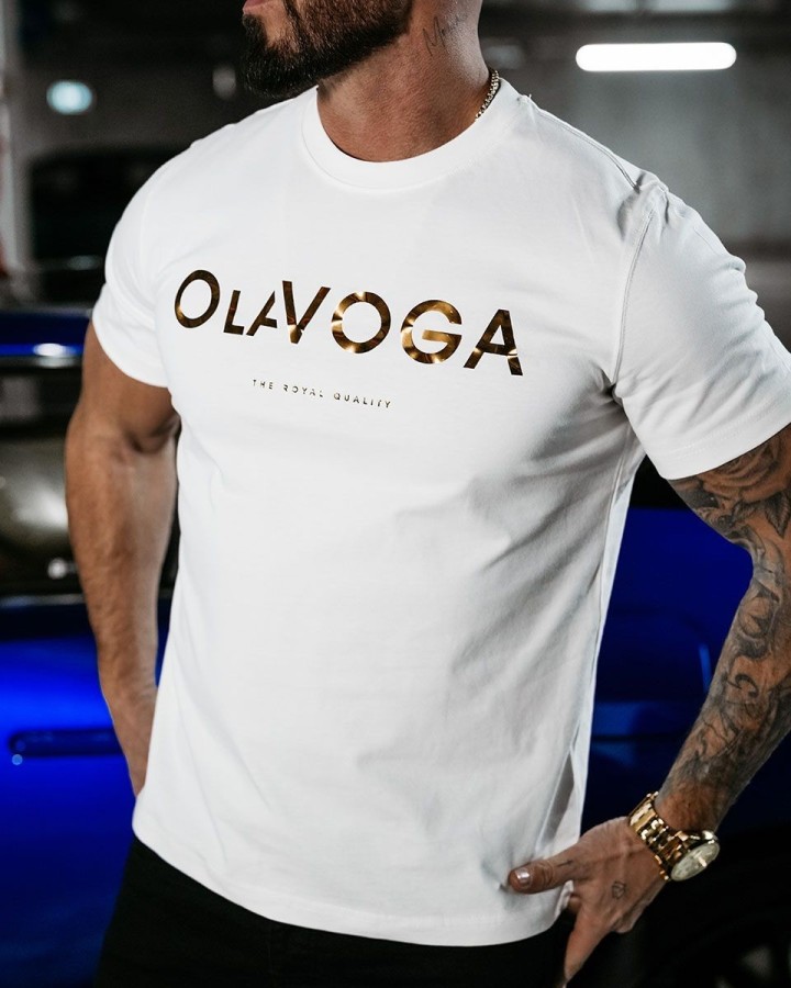 T-shirt męski OLAVOGA JEETEE 2025 ecru - FashionPlace - 2