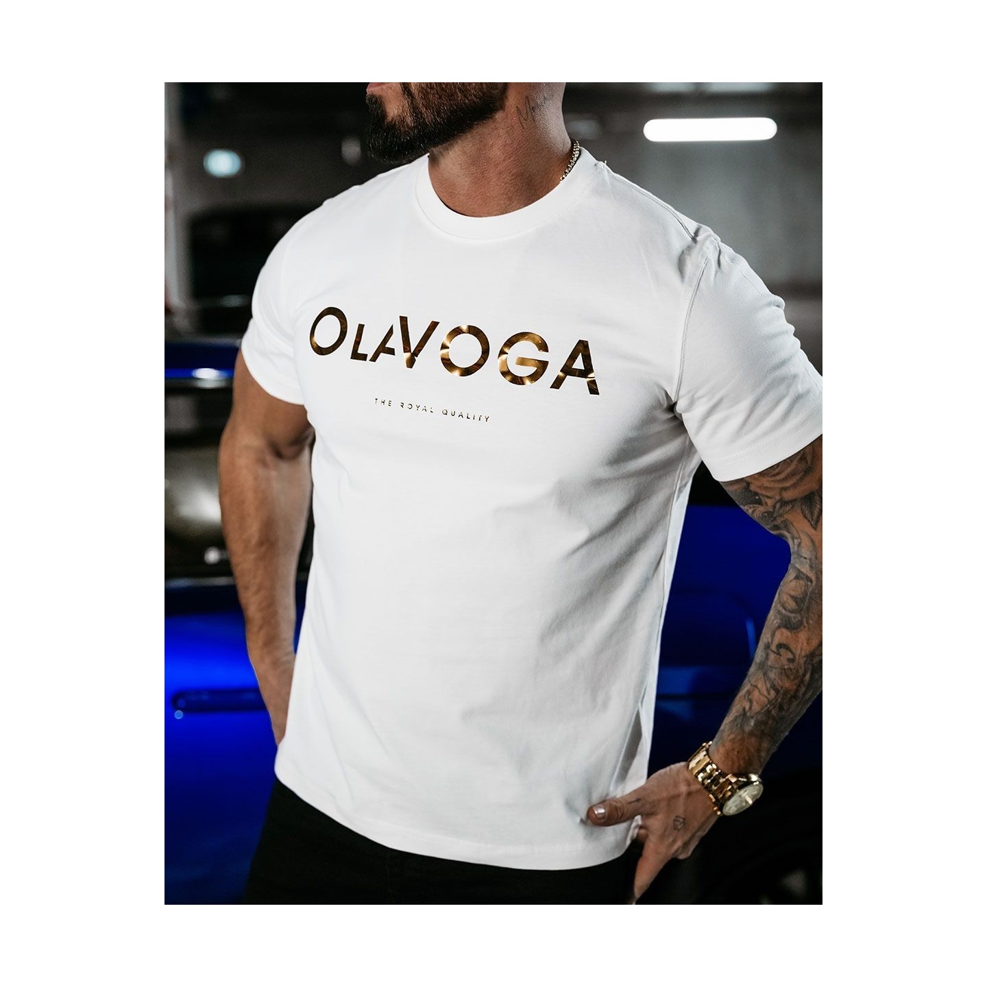 T-shirt męski OLAVOGA JEETEE 2025 ecru - FashionPlace - 2