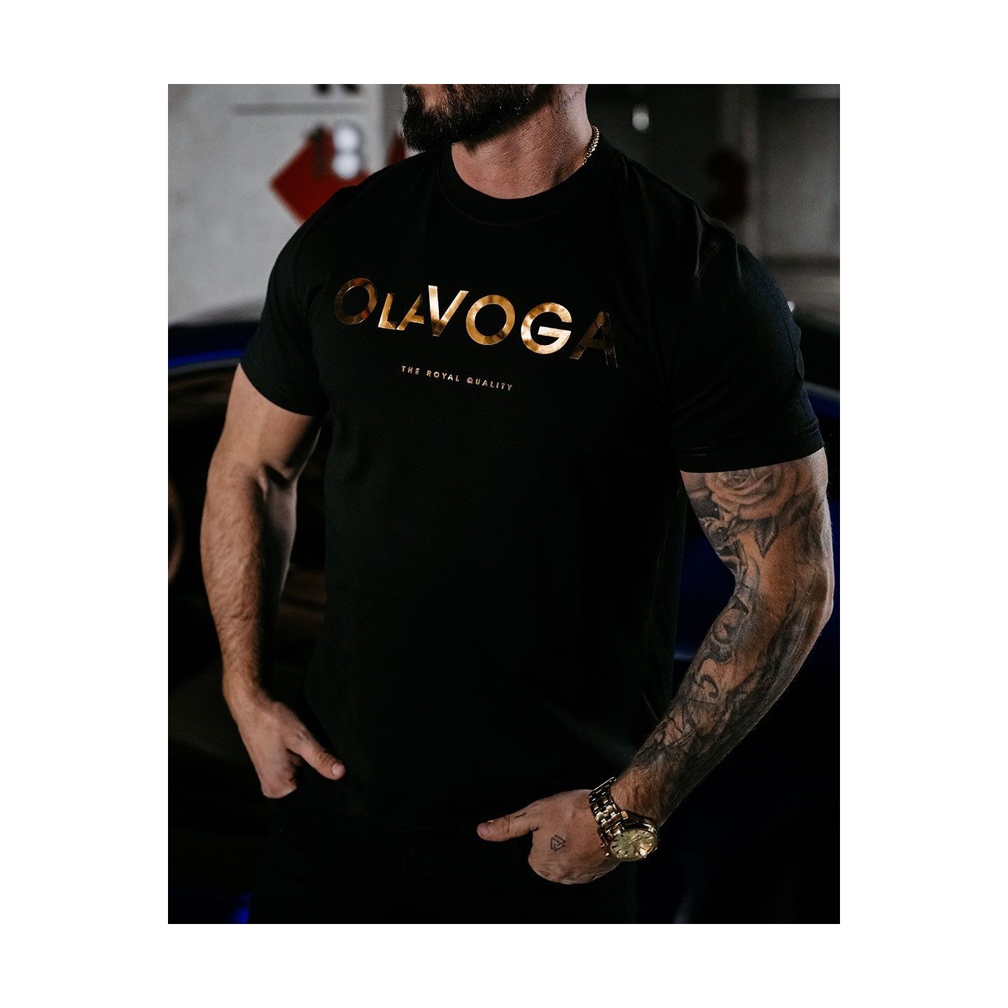 T-shirt męski OLAVOGA JEETEE 2025 czerń - FashionPlace - 2