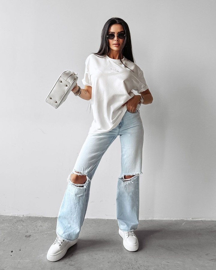 T-shirt damski OLAVOGA SATURO 2025 ecru - FashionPlace - 3