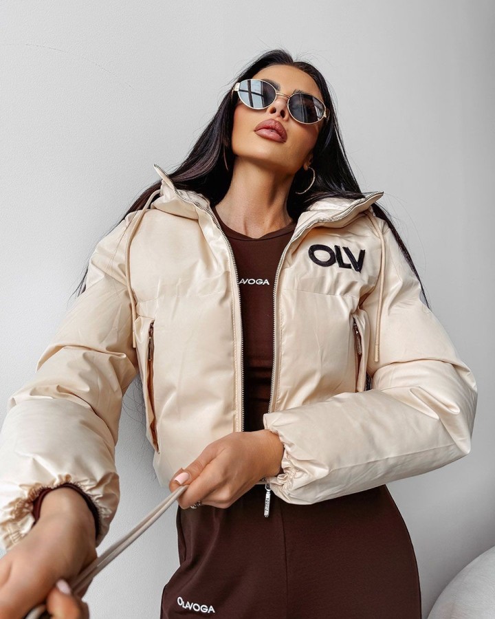 Kurtka damska OLAVOGA FOXY 2025 beż - FashionPlace - 2