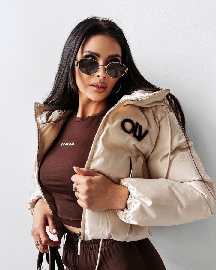 Kurtka damska OLAVOGA FOXY 2025 beż - FashionPlace - 3