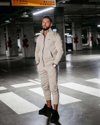 Komplet męski OLAVOGA LOG 2025 beż - FashionPlace - 1
