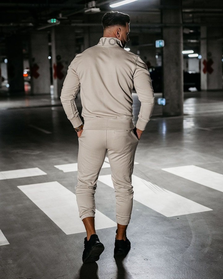 Komplet męski OLAVOGA LOG 2025 beż - FashionPlace - 2