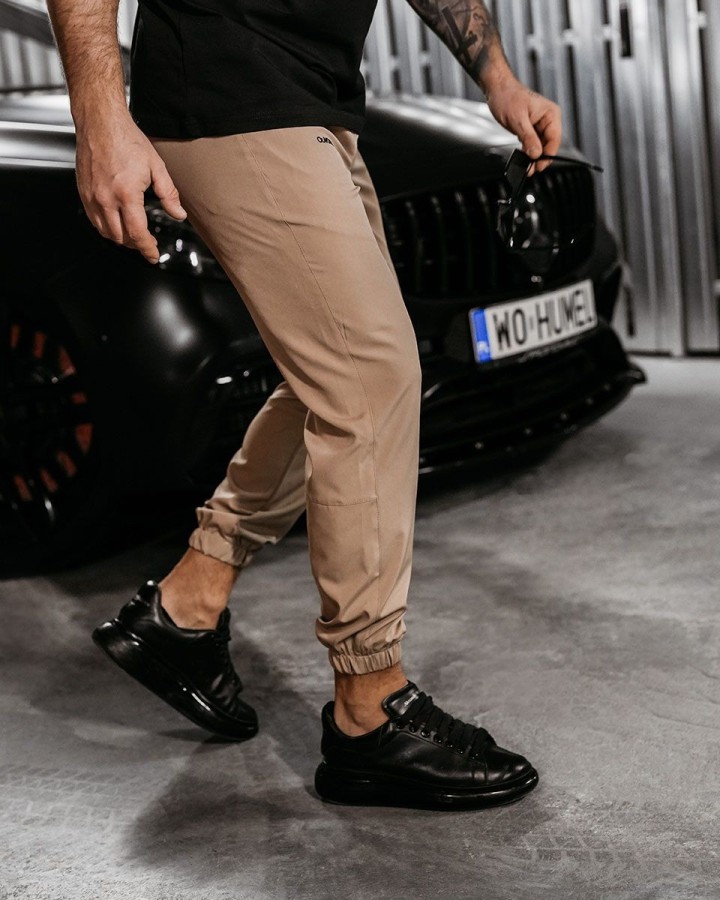 Spodnie męskie OLAVOGA BULL 2025 beż - FashionPlace - 2