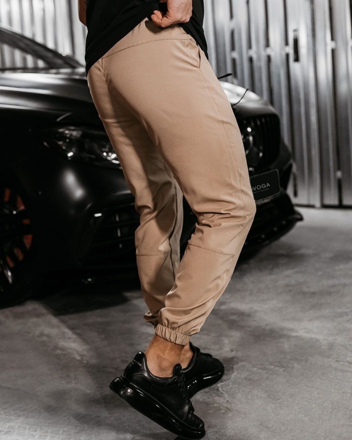Spodnie męskie OLAVOGA BULL 2025 beż - FashionPlace - 3