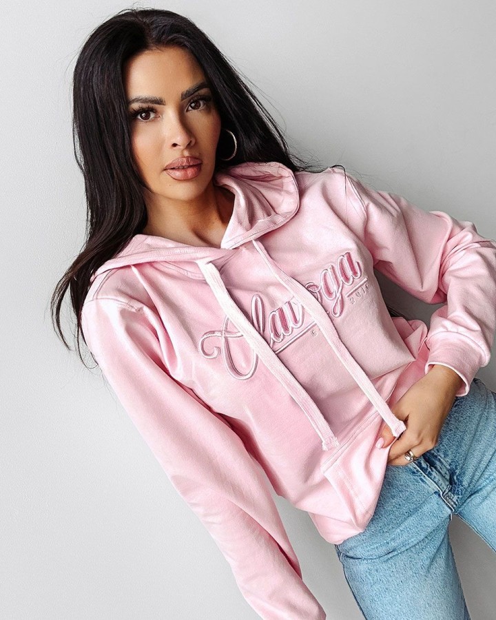 Bluza damska OLAVOGA TULUZA 2025 pudrowy róż - FashionPlace - 1