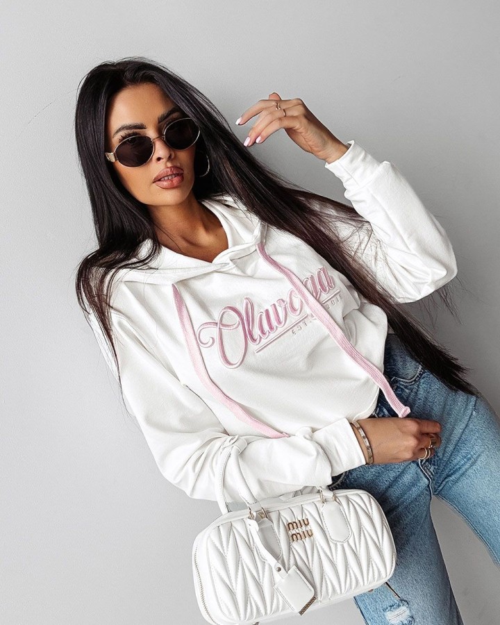Bluza damska OLAVOGA TULUZA 2025 ecru - FashionPlace - 1