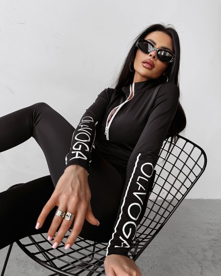 Bluzka damska OLAVOGA BIANKO 2025 czerń - FashionPlace - 3