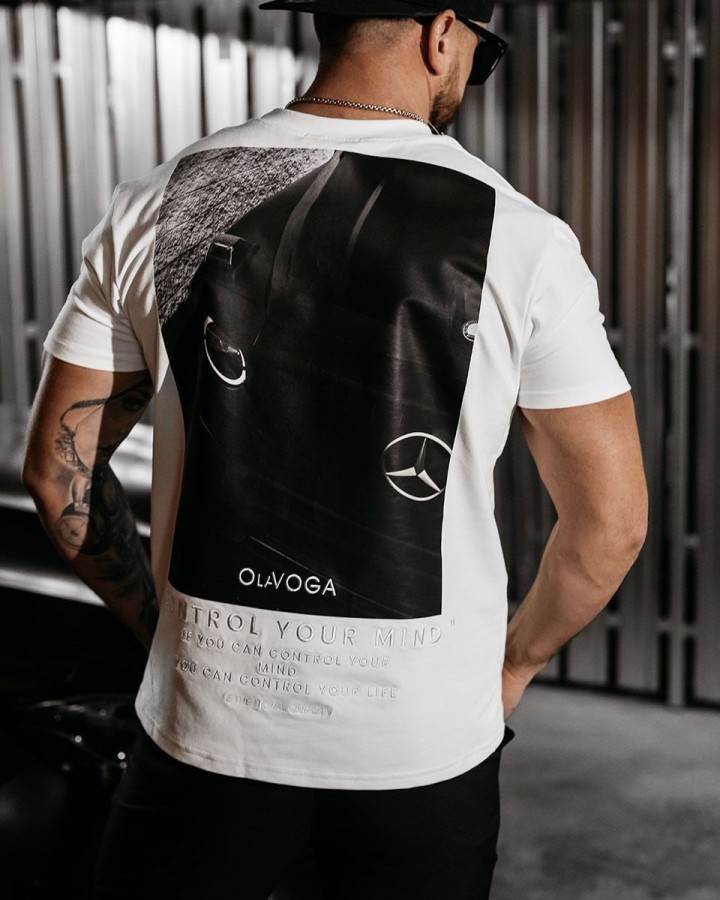 T-shirt męski OLAVOGA BERGO 2025 ecru - FashionPlace - 3
