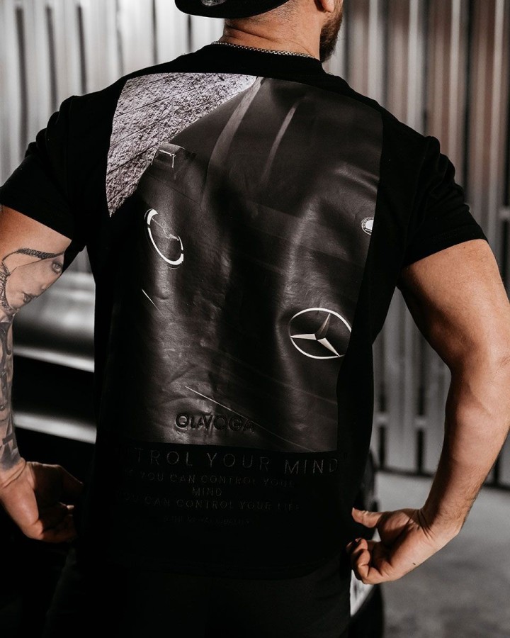 T-shirt męski OLAVOGA BERGO 2025 czerń - FashionPlace - 3