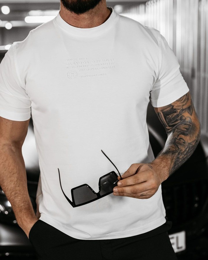 T-shirt męski OLAVOGA VALOR 2025 ecru - FashionPlace - 2