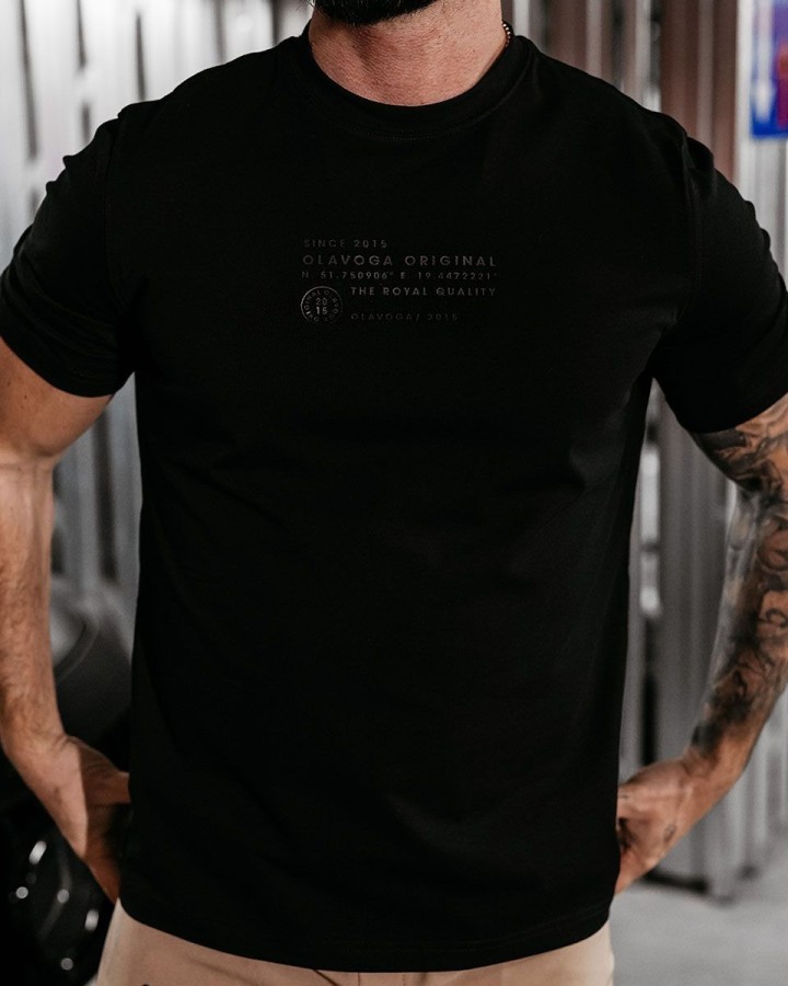 T-shirt męski OLAVOGA VALOR 2025 czerń - FashionPlace - 2